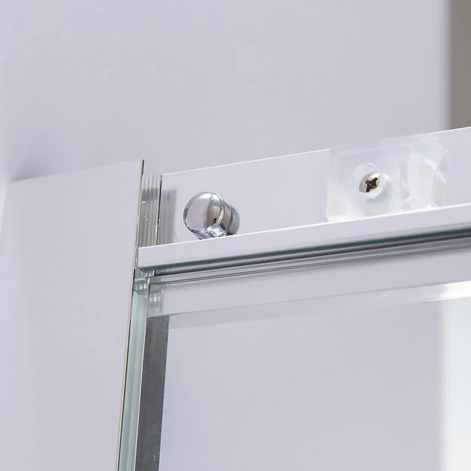 Saniverre Cabine de douche LANA portes coulissantes H.180 cm verre 6 mm transparent 90 x 90 cm -* Cabine De Douche