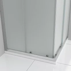 Saniverre Cabine de douche LANA portes coulissantes H.180 cm verre 6 mm opaque 80 x 100 cm -
