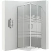 Saniverre Cabine de douche LANA portes coulissantes H.180 cm verre 6 mm semi-opaque 80 x 80 cm -