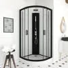Aurlane Cabine de douche LIFT UP BLACK 1/4 de cercle 85x85x235cm* Cabine De Douche