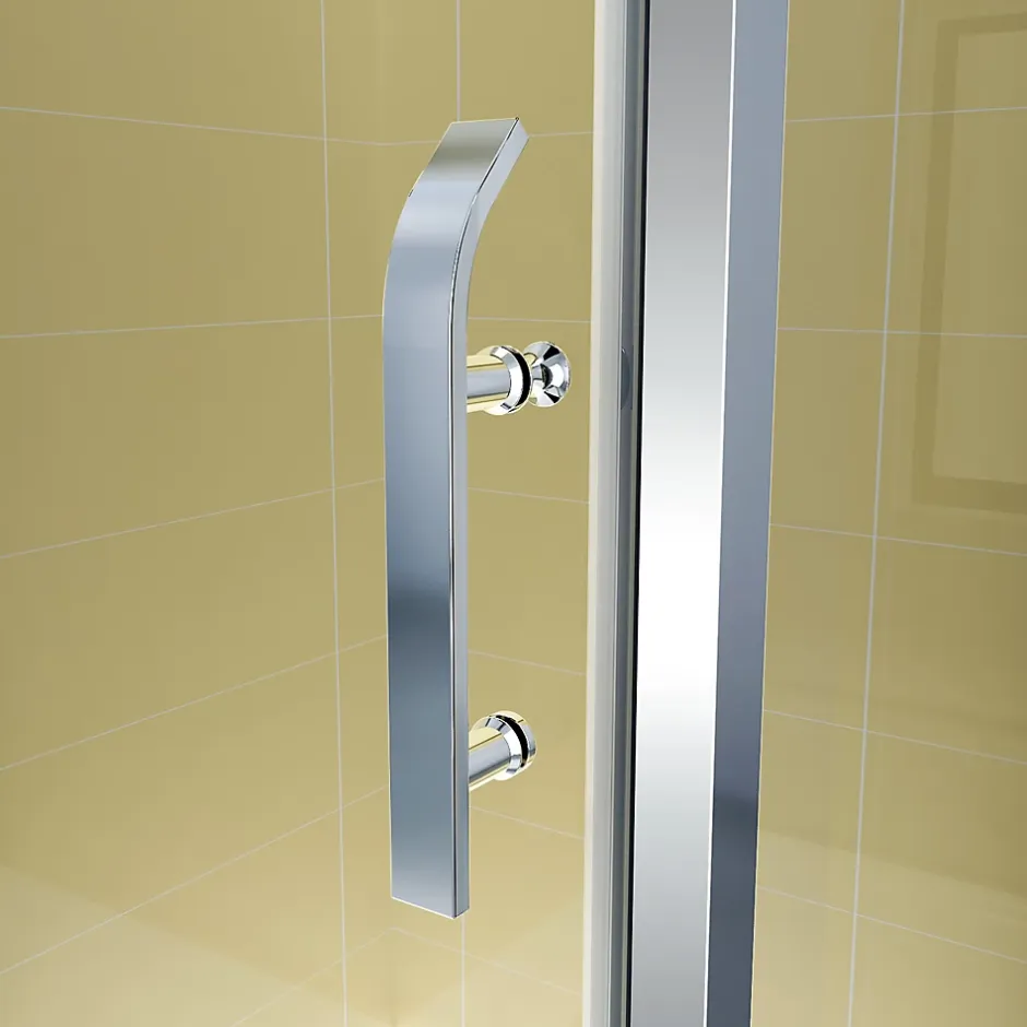 Saniverre Cabine de douche NIKY H.195 cm porte pivotante verre 8 mm transparent 90 x 90 cm -