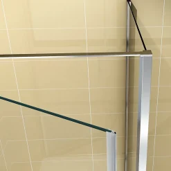Saniverre Cabine de douche NIKY H.195 cm porte pivotante verre 8 mm transparent 90 x 90 cm -