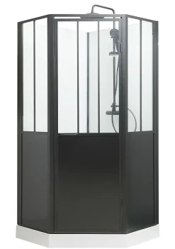Gelco Design Cabine de douche noir opera 100x100x210