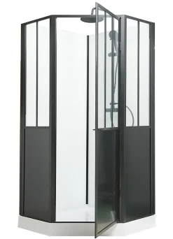Gelco Design Cabine de douche noir opera 100x100x210