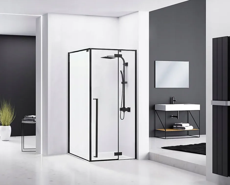 Rea Cabine de douche Fargo Black 90x120 Black* Paroi De Douche