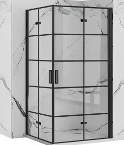 Rea Cabine de douche Molier Double Black 80x80* Paroi De Douche