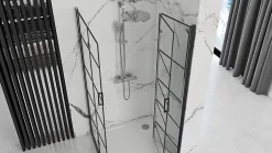 Rea Cabine de douche Molier Double Black 80x80* Paroi De Douche
