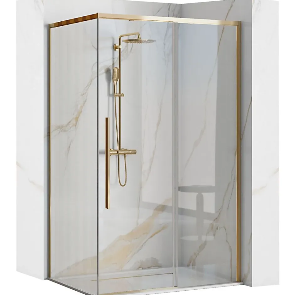 Rea Cabine De Douche Solar 90X120 Gold* Paroi De Douche