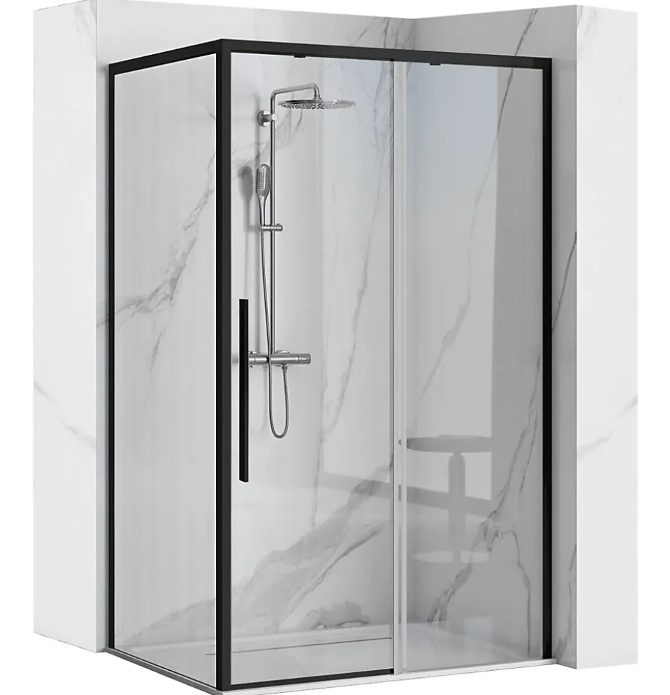 Rea Cabine de douche Solar Black 90x120