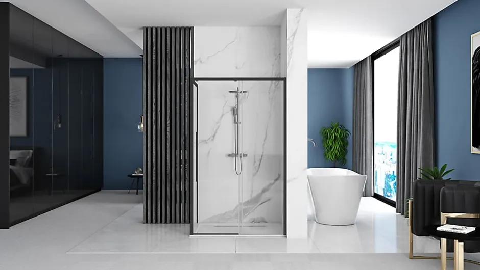 Rea Cabine de douche Solar Black 90x120