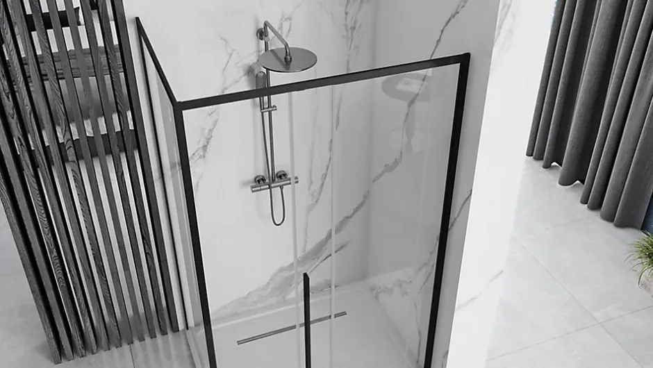 Rea Cabine de douche Solar Black 90x120