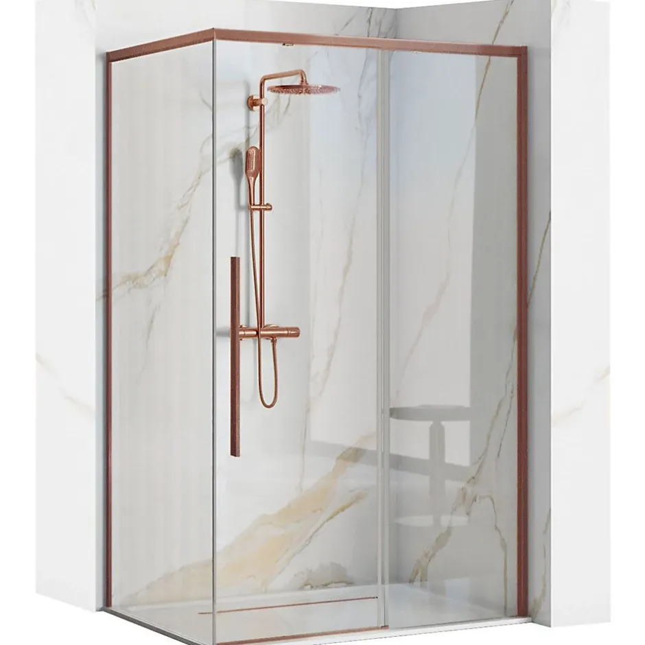 Rea Cabine De Douche Solar 90X120 Brush Copper