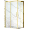 Balneo Cabine de douche 80x80 cm coulissante en 6mm verre trempé anticalcaire, profils dorés