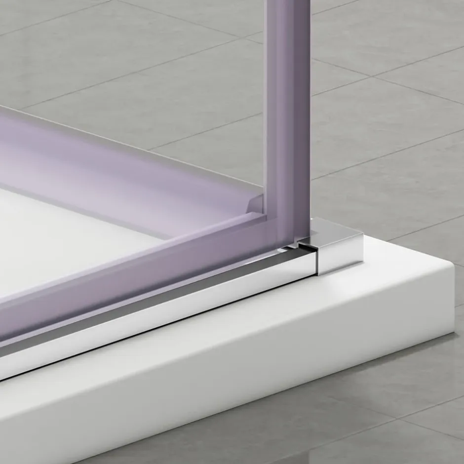 Balneo Cabine de douche 80x100 cm coulissante en 6mm verre trempé anticalcaire, profils chromés* Cabine De Douche