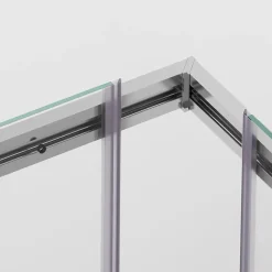 Balneo Cabine de douche 80x100 cm coulissante en 6mm verre trempé anticalcaire, profils chromés* Cabine De Douche