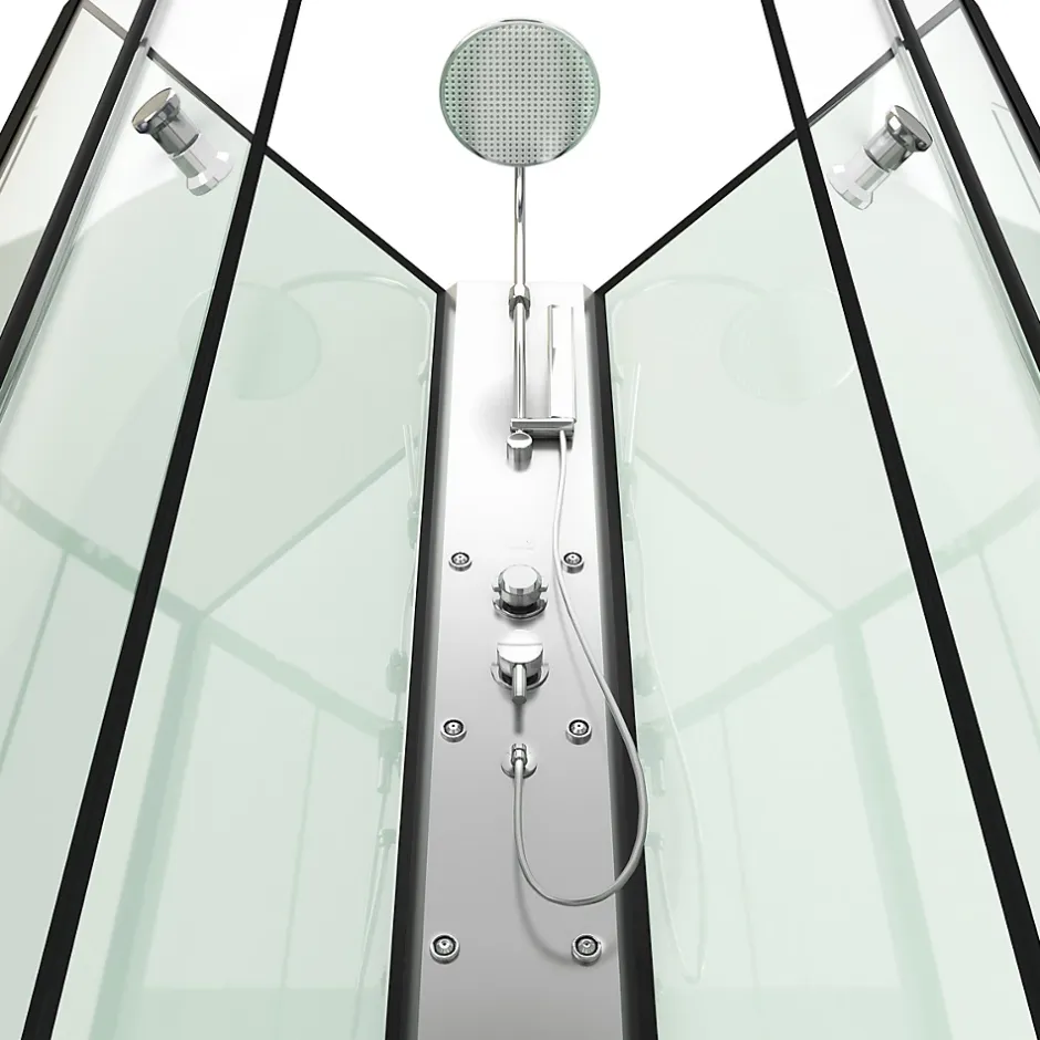 Aurlane Cabine de douche 85x85x225cm 1/4 de cercle - ZEENY