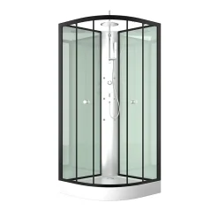 Aurlane Cabine de douche 85x85x225cm 1/4 de cercle - ZEENY