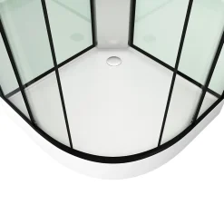 Aurlane Cabine de douche 85x85x225cm 1/4 de cercle - ZEENY