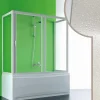 Forte Cabine douche 3 côtés Pare-Baignoire 80x170x80 CM en acrylique mod. Plutone avec ouverture laterale* Pare-Baignoire