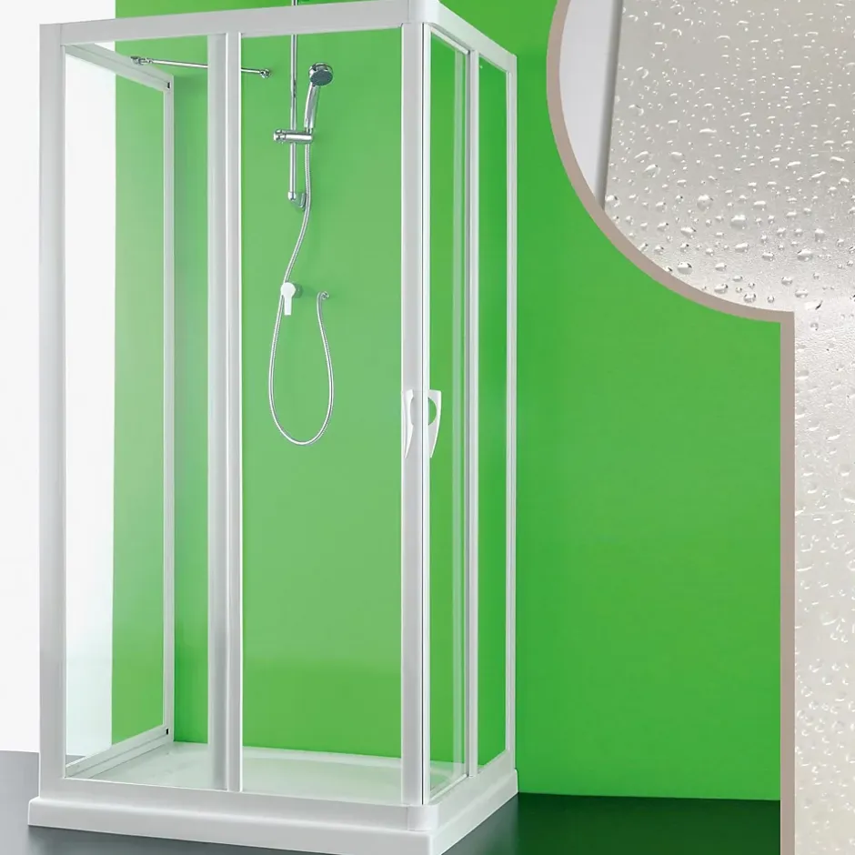 Forte Cabine douche 3 côtés 70x70x70 CM en acrylique mod. Venere avec ouverture centrale* Cabine De Douche