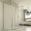 Idralite Cabine douche 3 côtés 90x140x90 CM H198 Opaque mod. Young Trio 2 Portes