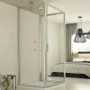 Idralite Cabine douche 3 côtés 80x80x80 CM H198 Transparent mod. Cristal Trio 1 Porte