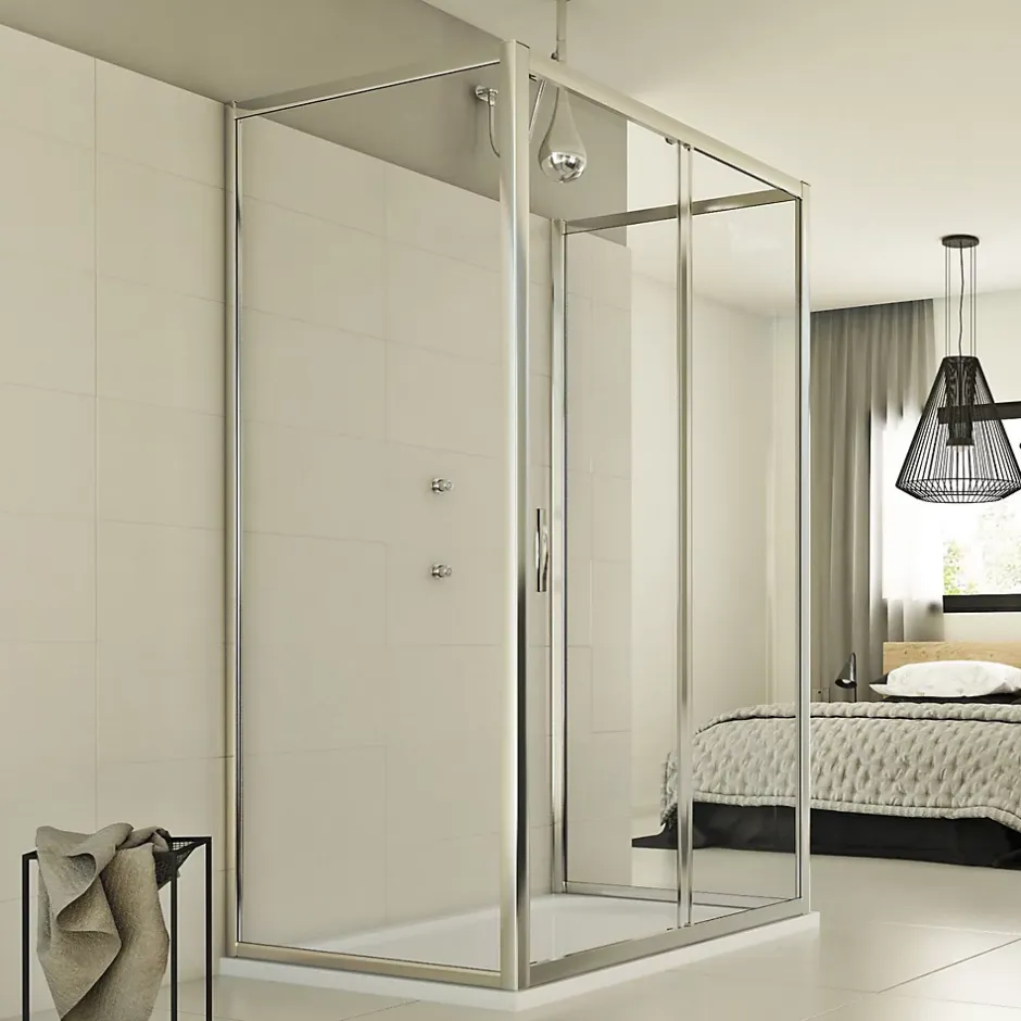 Idralite Cabine douche 3 côtés 80x150x80 CM H198 Transparent mod. Young Trio 1 Porte