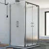 Idralite Cabine Douche avec 3 côtés 90x80x90 CM H185 granité modèle Sintesi Trio 2 Portillons