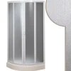 Forte Cabine douche demi-circulaire 80x80 CM en acrylique mod. Smart avec ouverture culissante* Cabine De Douche