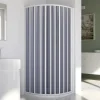 Forte Cabine douche demi-circulaire 90x90CM Rayons 55 H185 en Plastique pvc modèle Sharp ouverture latérale