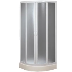 Forte Cabine douche demi-circulaire 80x80 CM en acrylique mod. Marte avec ouverture culissante