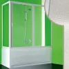 Forte Cabine douche Pare-Baignoire 80x180 CM en acrylique mod. Plutone avec ouverture centrale