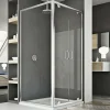 Idralite Cabine Douche 75x120 AP. 120 CM H185 transparent modèle Sintesi Duo 2 Portillons