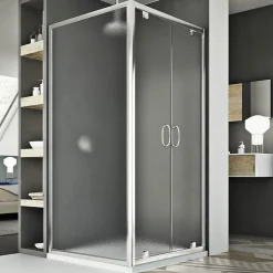 Idralite Cabine Douche 90x80 AP. 80 CM H185 granité modèle Sintesi Duo 2 Portillons* Cabine De Douche