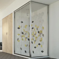 Idralite Cabine douche 70x100 CM H198 mod. Young Duo 1 Porte Transparent
