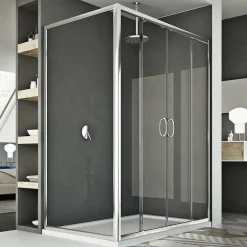 Idralite Cabine Douche 70x120 CM H185 transparent modèle Replay Duo 2 Portillons