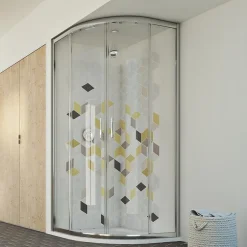 Idralite Cabine Douche 90x90 H198 cm Demi-circulaire Transparent mod. Evolution