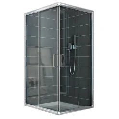 Idralite Cabine Douche 80x100 H185 Transparent 6mm mod. Alabama* Cabine De Douche