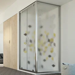 Idralite Cabine douche 80x110 Ouv. 110 CM 198 Opaque mod. Cristal Duo 2 Portes* Cabine De Douche