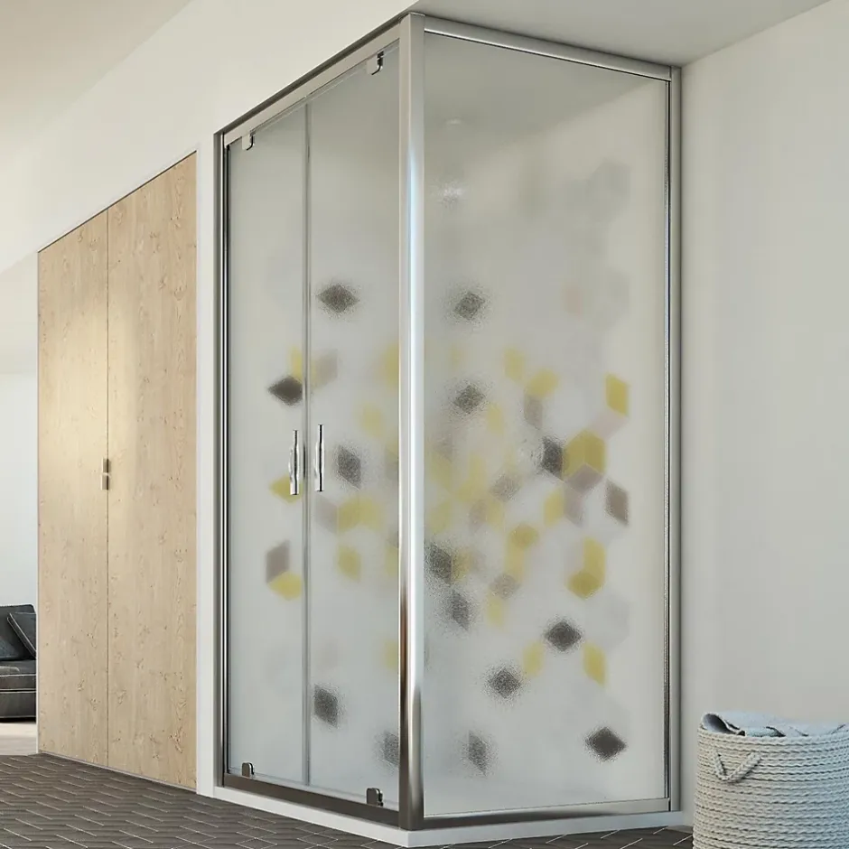 Idralite Cabine douche 80x110 Ouv. 110 CM 198 Opaque mod. Cristal Duo 2 Portes* Cabine De Douche