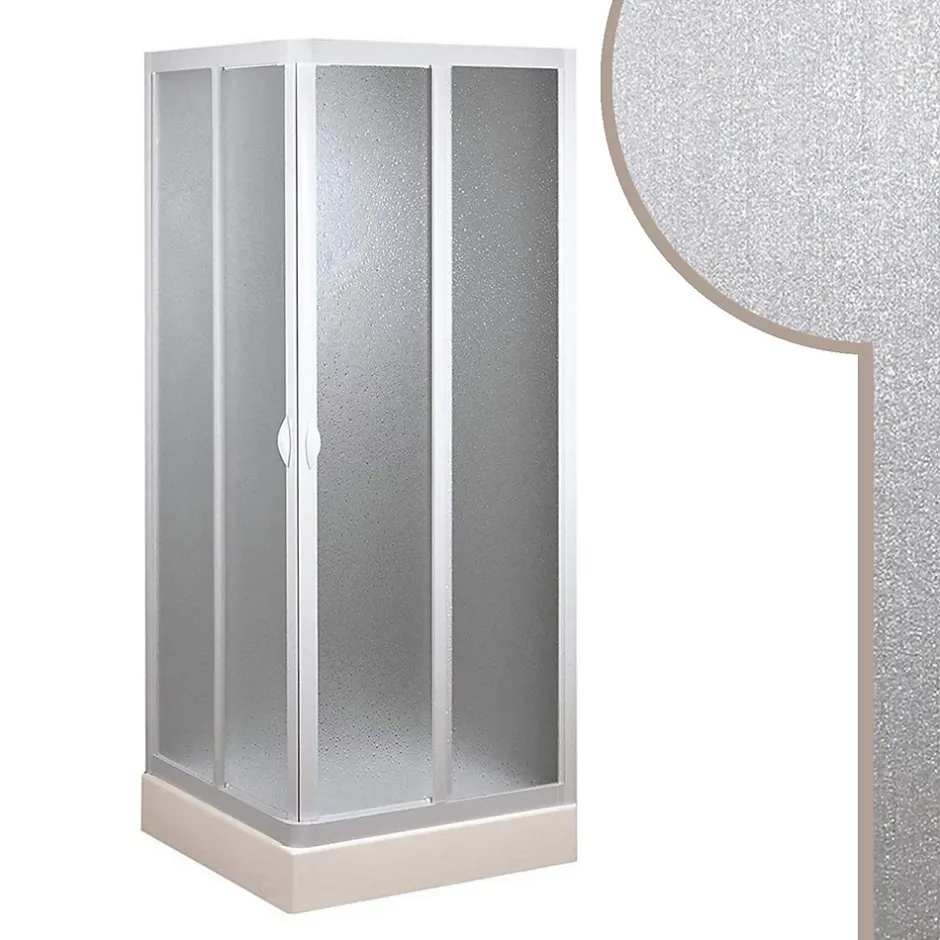 Forte Cabine douche 100x100CM en acrylique mod. Smart avec ouverture centrale