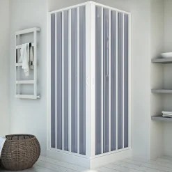 Forte Cabine douche 80x100CM H185 en Plastique pvc modèle Energy avec l'ouverture centrale* Cabine De Douche