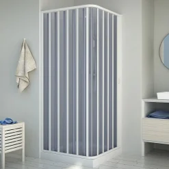 Forte Cabine douche 90x90CM H185 en Plastique pvc modèle Energy avec l'ouverture latérale* Cabine De Douche