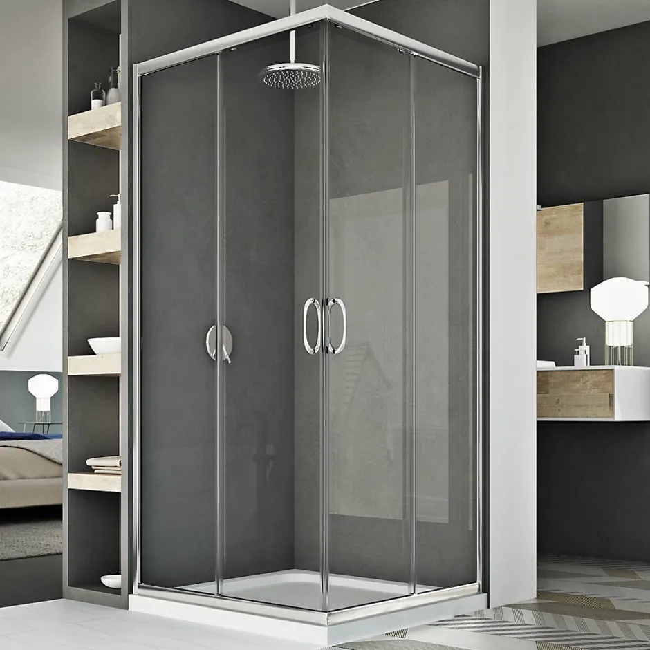 Idralite Cabine douche 90x90CM H185 transparent modèle junior* Cabine De Douche
