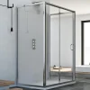 Idralite Cabine douche 90x120x90 CM H185 transparent modèle Replay Trio avec 1 portillon* Cabine De Douche
