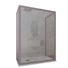 Forte Cabine parois de douche 3 côtés coulissantes 70x120x70 cm H 200 en PVC Lavande Verre Transparent mod. Deco Trio