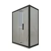 Forte Cabine parois de douche angulaire coulissante 70x110 cm H 200 en PVC Noir Matt Verre Transparent mod. Deco Duo