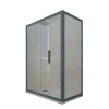 Forte Cabine parois de douche angulaire coulissante 70x120 cm H 200 en PVC Bleu Navy Verre Transparent mod. Deco Duo* Cabine De Douche