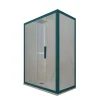 Forte Cabine parois de douche angulaire coulissante 70x170 cm H 200 en PVC Vert Night Watch Verre Transparent mod. Deco Duo