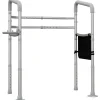 Homcom Cadre de sécurité de toilettes - cadre de toilettes réglable - barres d'appui rembourrées pour toilettes - alu. EVA gris